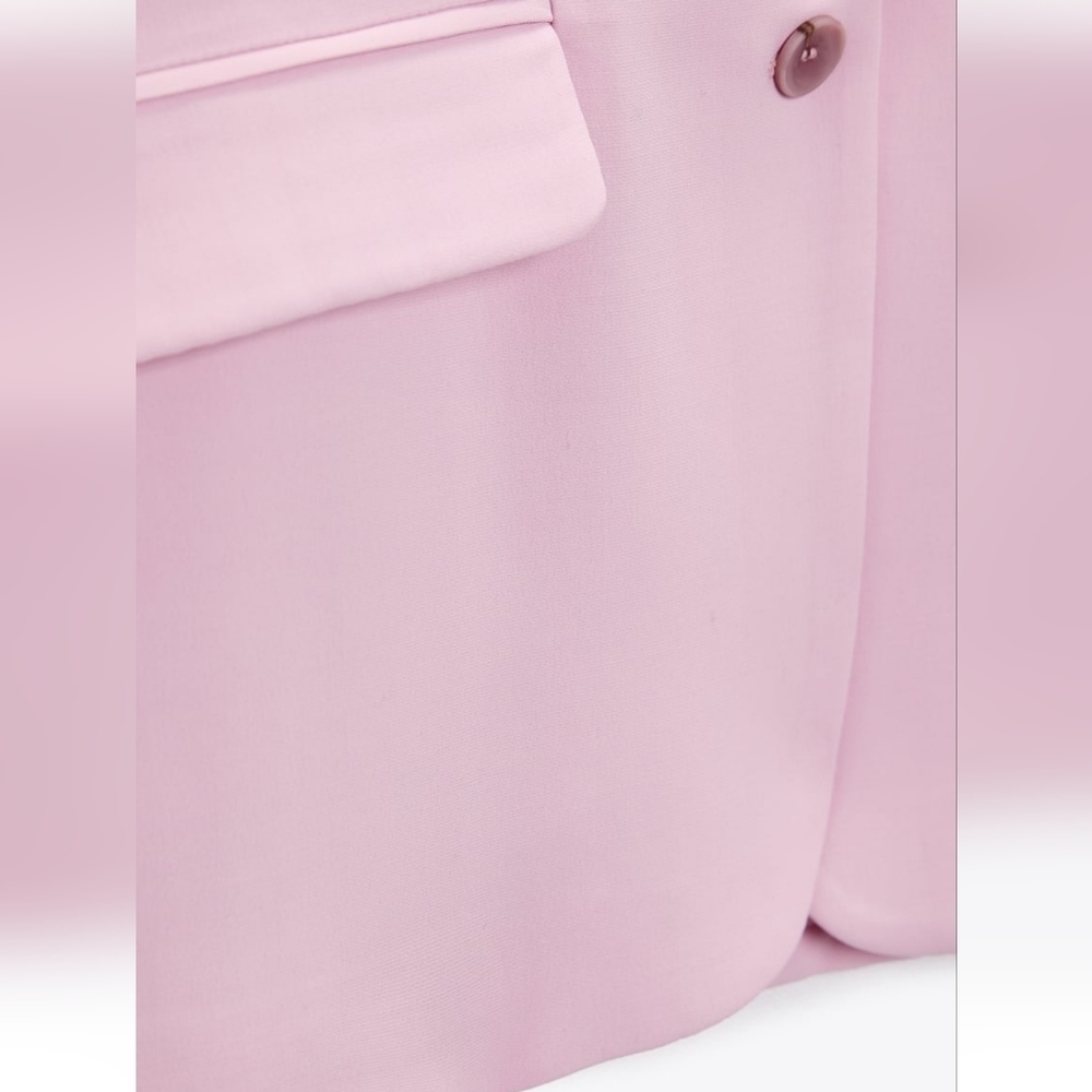 NWT ZARA straight cut blazer Pink  M - Picture 9 of 15